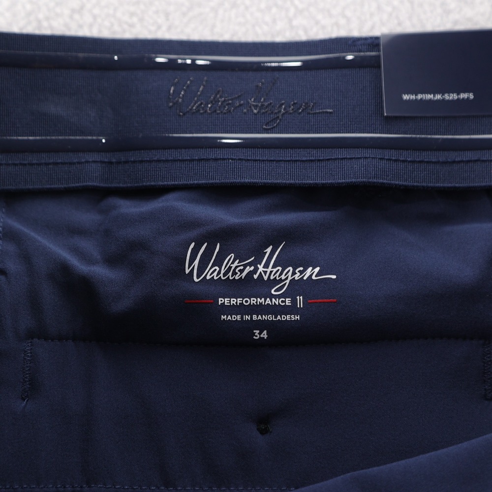 Walter Hagen Mens 34 Tartan Light Navy Pureflex Performance Golf Shorts - Picture 5 of 8